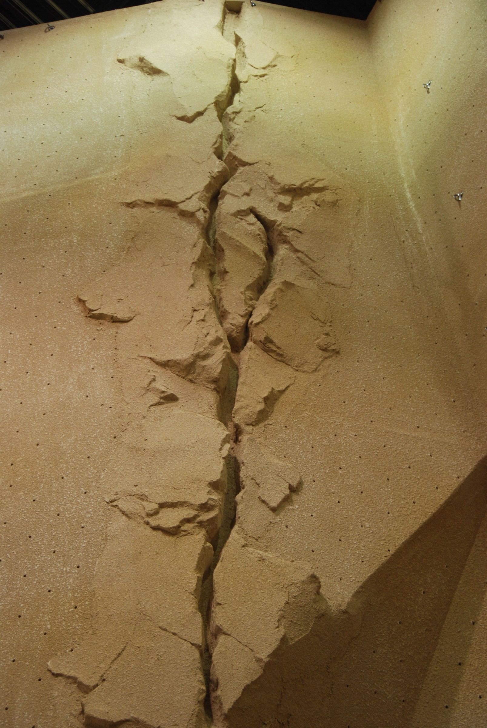 Custom hand-sculpted rock texture on StoneCraft climbing surface