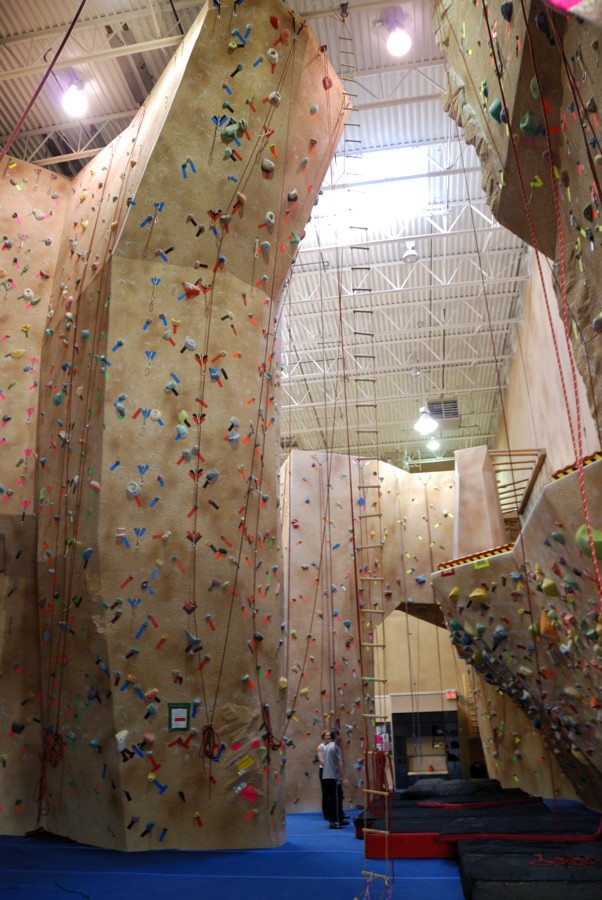 Cliffhanger Vancouver climbing gym with full StoneCraft rock-textured walls